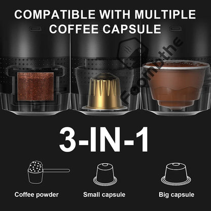Harmony Home™ - 3-in-1 Portable Espresso Machine | Capsules & Ground Coffee